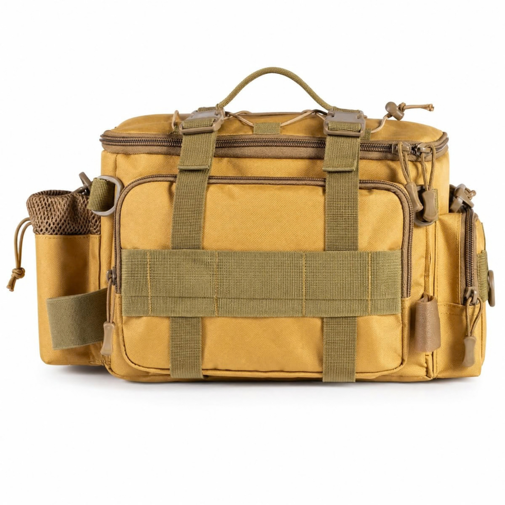 Fishing Tackle Bag, Water-Resistant Oxford Cloth Gear Storage Shoulder Bag