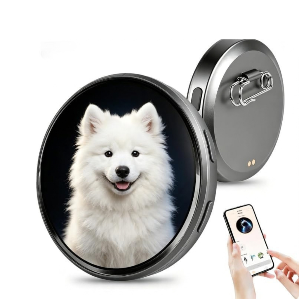 Digital Badge Pin 1.7" Touchscreen GIF Display Bluetooth Wearable Screen