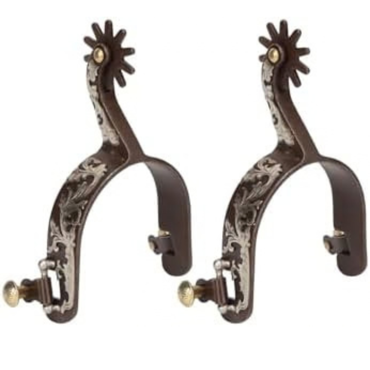 Gugxiom 2Pcs Western Spurs for Women and Mon, Retro Bronze Horse Spurs