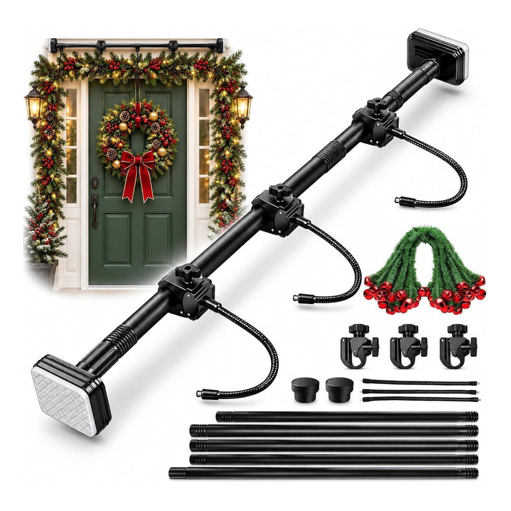 Garland Hanger for Front Door, Adjustable No Hardware Garland Hanger