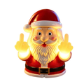 Funny Glow Santa Christmas Night Light Resin Figurine Wall Tabletop