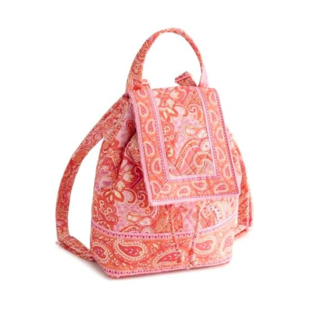 Vera Bradley Women's Premium Cotton Original Drawstring Backpack – Sherbet