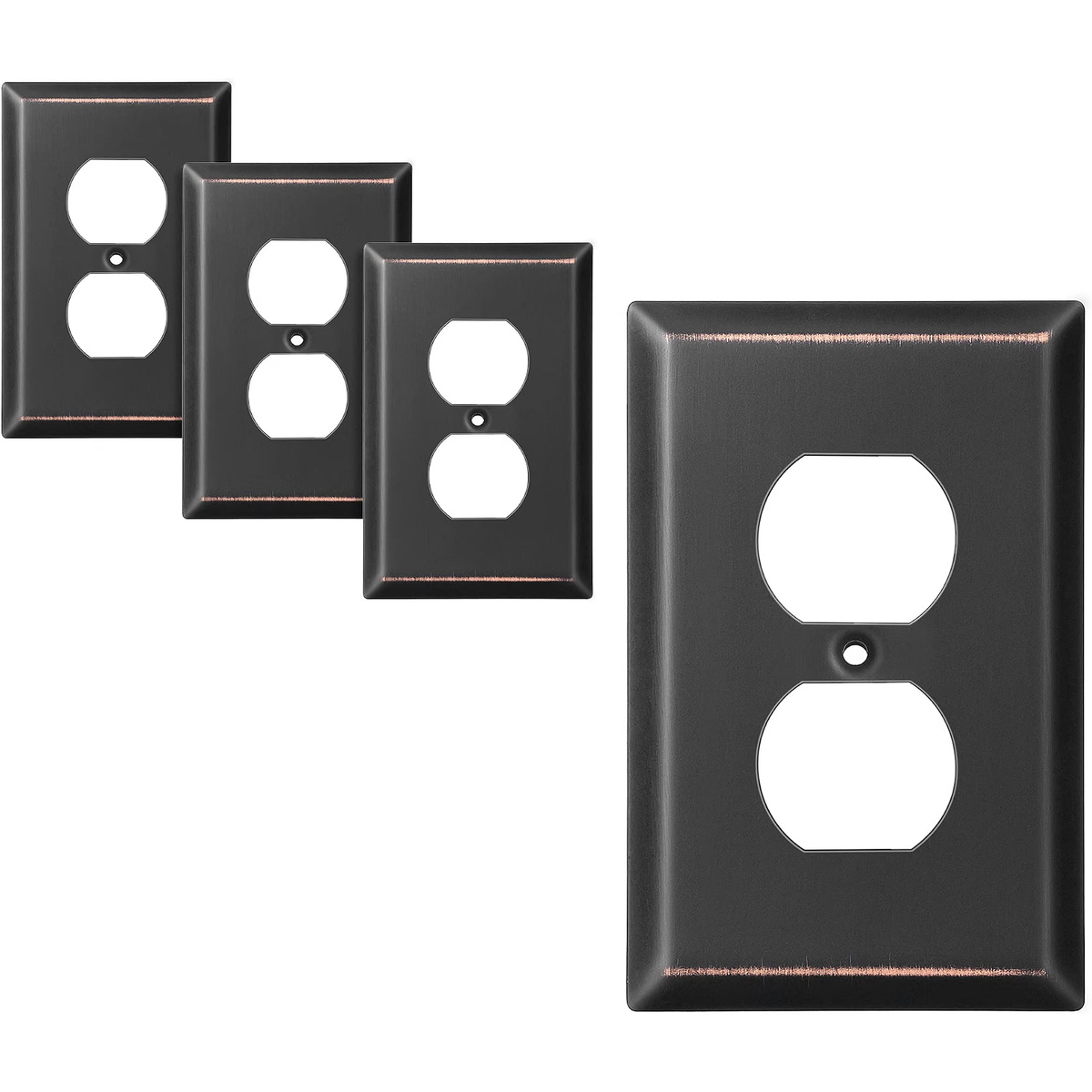 4-Pack Duplex Wall Plate+Sunken Pearls Decorative Wall Plate Switch Plate Outlet Cover