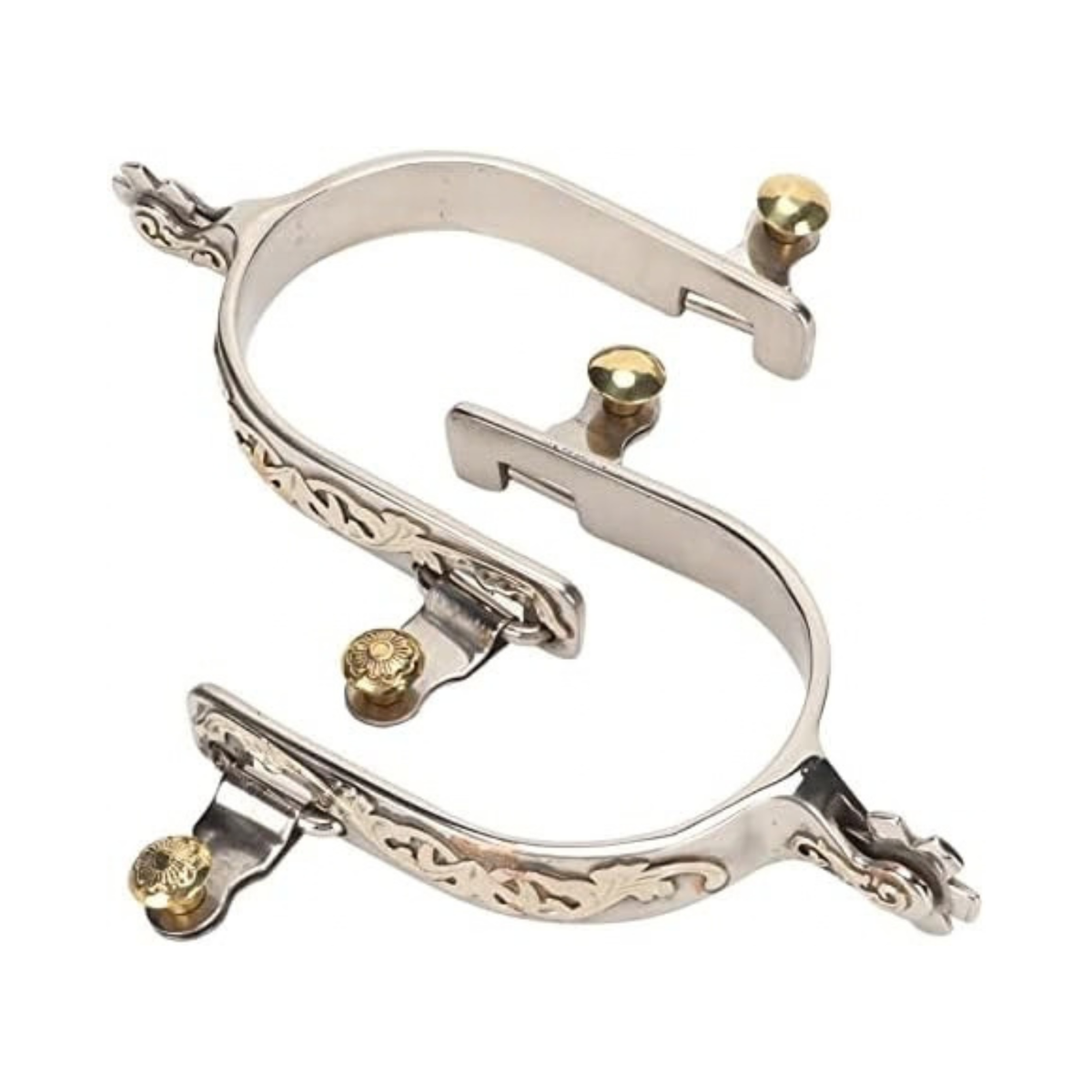 Gugxiom 2Pcs Western Cowboy Spurs, Stainless Steel Riding Western Spurs