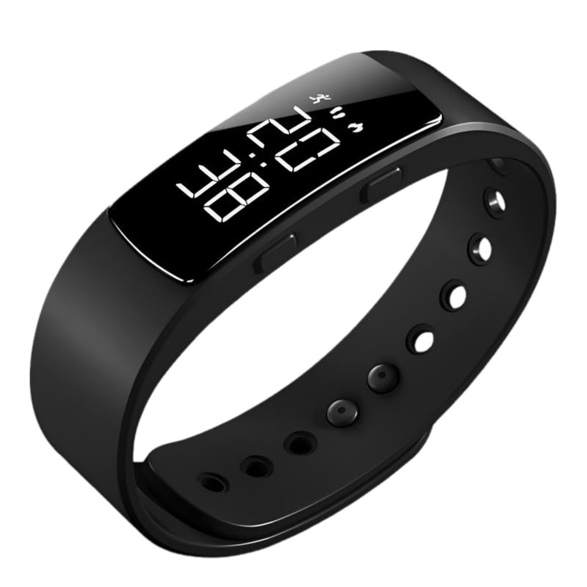 Silent Vibrating Alarm Watch with Step Counter, 10-Day Battery, and IP65 Waterproof Rating
