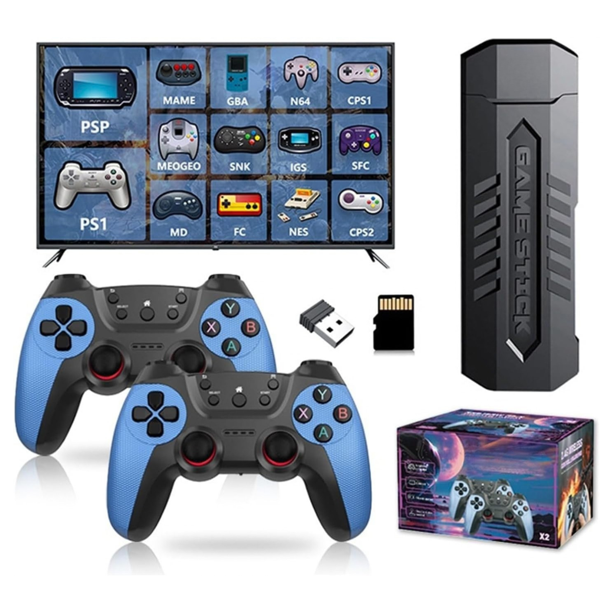 2026 New Game Stick 4K, 60000+ Games, Retro Gaming Console, Plug & Play