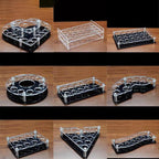 Acrylic Shot Glass Holder Display Rack - Heavy Duty Revolving Bar Serving Tray & Storage Stand for Tequila, Whiskey & Liquor Glasses, Scratch-Resistant Home Bar & Party Counter Organizer