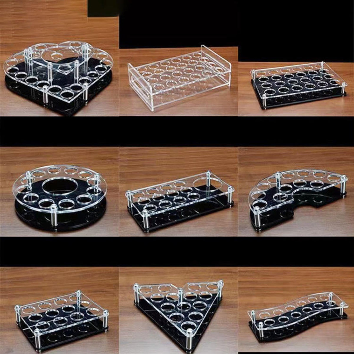 Acrylic Shot Glass Holder Display Rack - Heavy Duty Revolving Bar Serving Tray & Storage Stand for Tequila, Whiskey & Liquor Glasses, Scratch-Resistant Home Bar & Party Counter Organizer