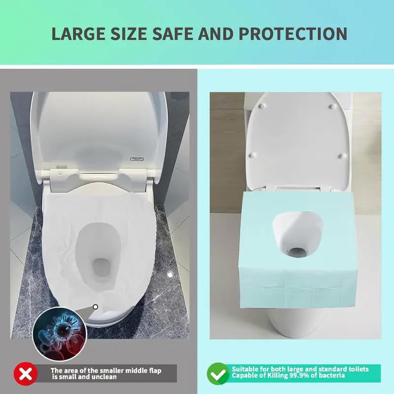 Disposable Toilet Seat Covers, Travel Size, 20 Pack, Gentle Toilet Seat Protectors for Home, Bathroom, Hotel, Salon, Adults and Kids