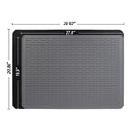 Silicone Electric Stove Top Covers - Glass Stovetop Protector Mat & Heat Resistant Countertop Liner, Extra Large Raised Ridge Dish Drying Mat for Glass Top Cooktop, Flexible Rollable Grey Cover