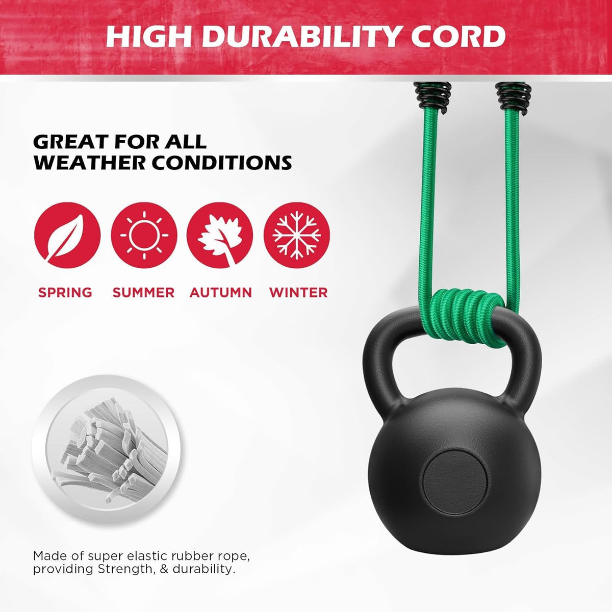 84-Piece Master Bungee Cord Set – Heavy Duty Assorted Bungee Cords with Hooks