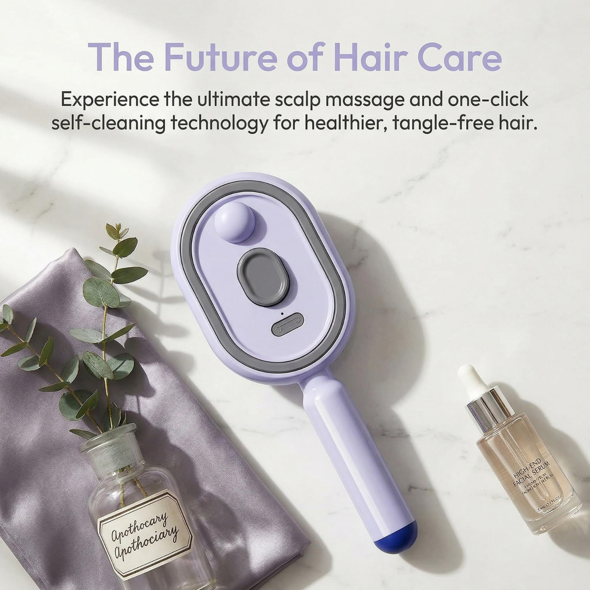 Electric Spray Air Cushion Massage Comb, Rechargeable Mist Detangling Brush for Frizzy Hair