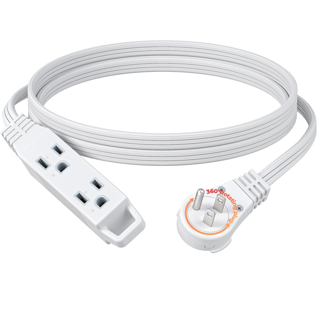 Flat Plug Extension Cord