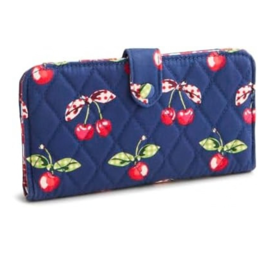Vera Bradley Women's Premium Cotton Tab Wallet – Cherry Picking