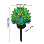 Solar Peacock Garden Sculpture, Resin Solar Garden Statues Light
