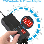 Adjustable 72W Universal Power Supply Variable 3V~24V 3A AC/DC Adapter