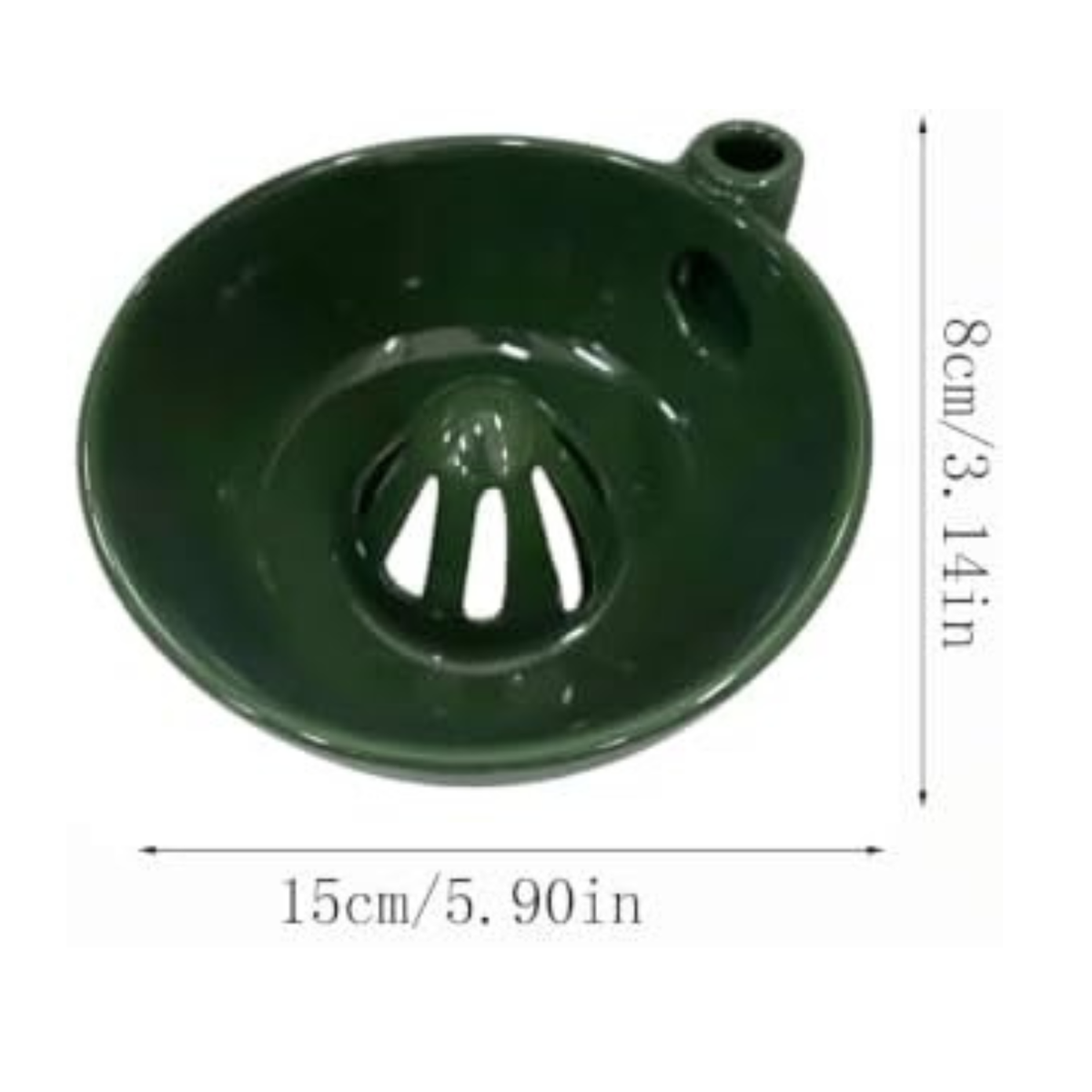 Ceramic Self Spinning Berry Washing Bowl with Drain Holes (5.91in)
