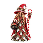 Enchanted Christmas Figurine, Vintage Resin Witch Statue with Cauldorn