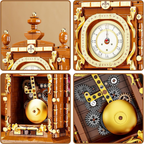 Vintage Mechanical Retro Pendulum Clock Building Block Set