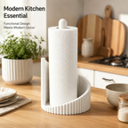 Ribbed Paper Towel Holder Kitchen Counter, Modern Countertop Roll Holder