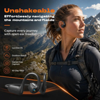 E12 Bone Conduction Headphones with Camera, AI Translation & Bluetooth