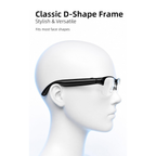 Smart Camera Glasses, 8MP HD Video, 1080P/30FPS, Open-Ear Audio, Bluetooth Wearable