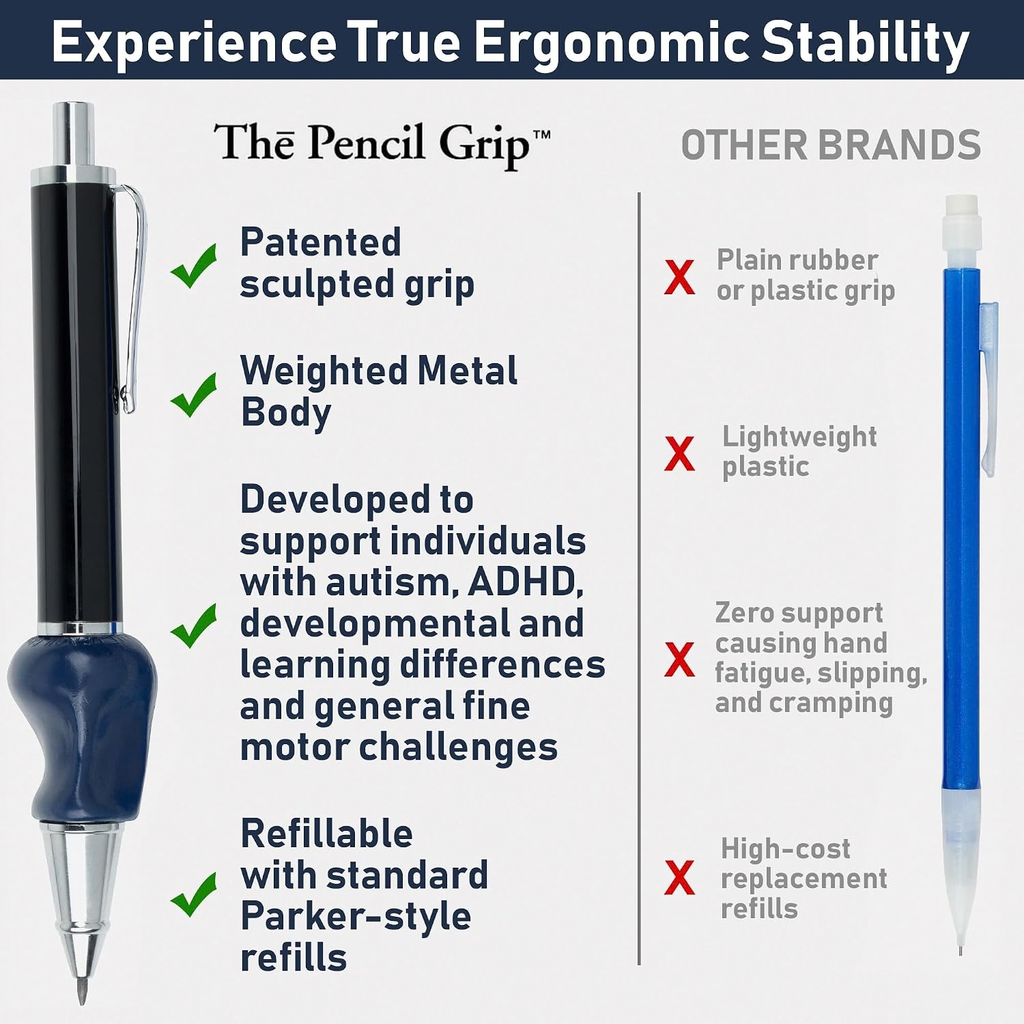Heavyweight Mechanical Pencil Set, Ergonomic Weighted Pencil With Lead Refills