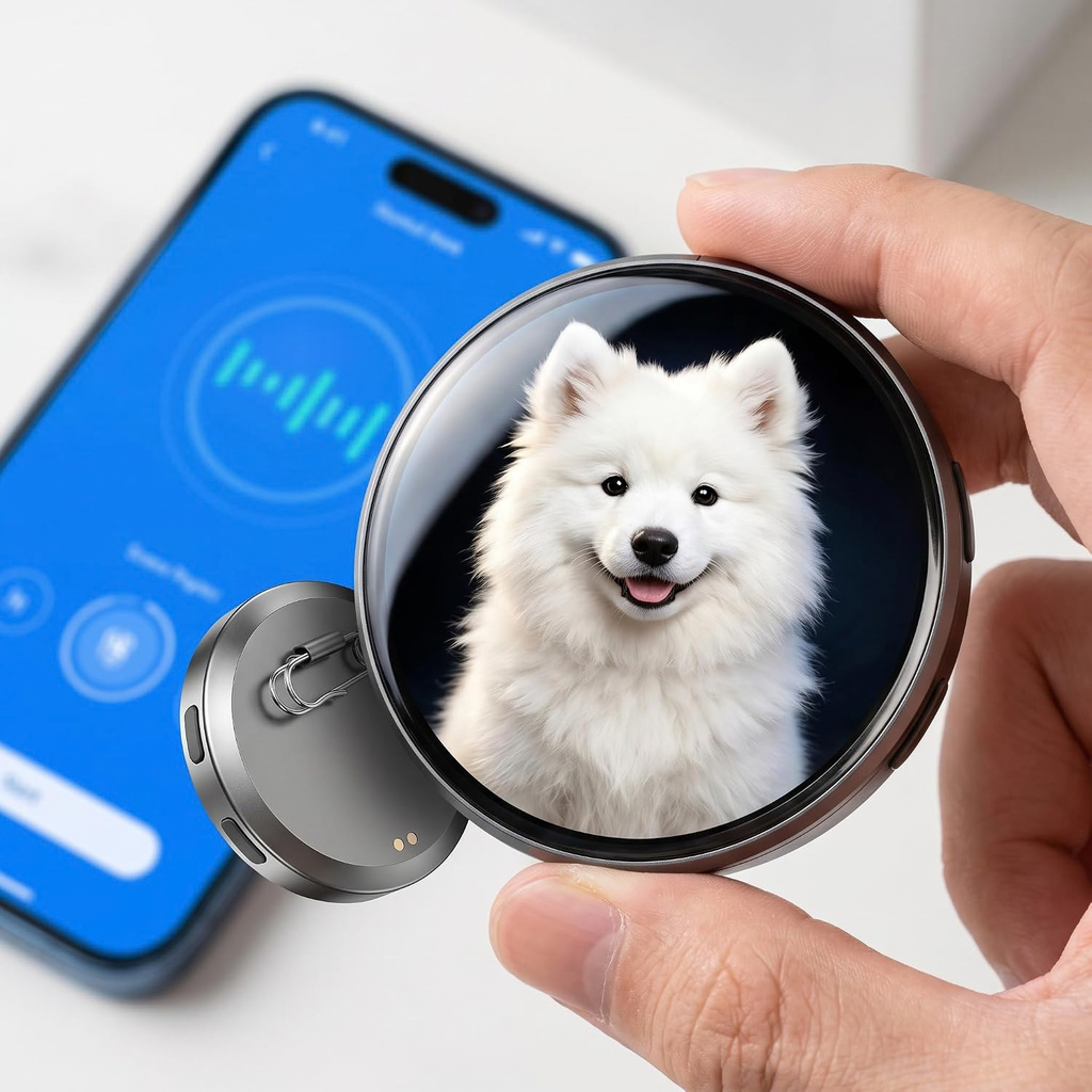 Digital Badge Pin 1.7" Touchscreen GIF Display Bluetooth Wearable Screen