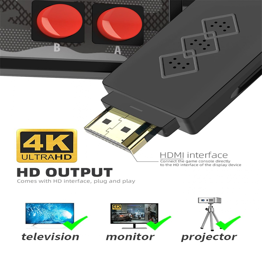 New Y2S HD Plus 4K Retro Video Game Console with 1800 Games