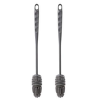 2 Pack Long-Handled Silicone Cleaning Brush - Versatile Cup & Bottle Cleaner, Reusable Scrubber for Kitchen, Bathroom & Car, Long Handle for Easy Reach