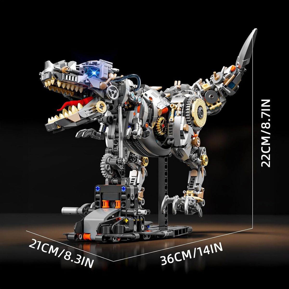 Mechanical Tyrannosaurus Building Blocks Set with LED Light