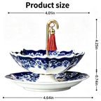 Umbrella Tea Strainer Umbrella Shape Ceramic Tea Infuser Blue