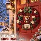3D Christmas Wreath DIY Fabric Poke Art Kit for Handmade Holiday Home Decor