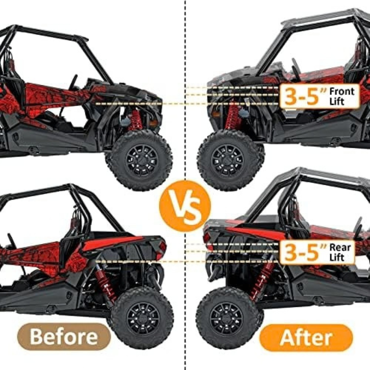 3"-5" Front & Rear Lift Kit Fit For Polaris RZR 1000 XP 4 2014-2023