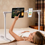 Tablet Stand Holder for Bed, Adjustable Foldable 360° Rotation, Universal Phone & Tablet Stand