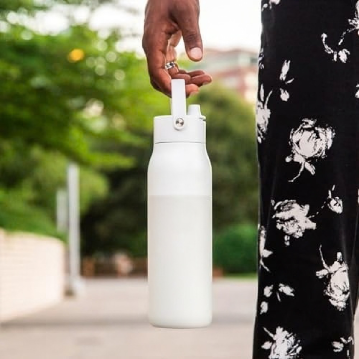 Summer Swig Set Bottle Swig Top 23oz Granite White Filter Straw