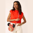 Vera Bradley Women's Disney Premium Cotton Minnie Mouse Crossbody