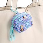 Vera Bradley Women's Disney Premium Cotton Zip Earbud Bag Charm – Zipper Pouch Keychain – Jasmine Medallions