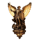 7.87in Gothic Wall Decor Sconce Lamp, Archangel Michael Wall Sconce, Hecate Statue & Norse Mythology Wall Sculpture, Greek Mythology Decor Gothic Wall Sconces (Protective Archangel Michael)