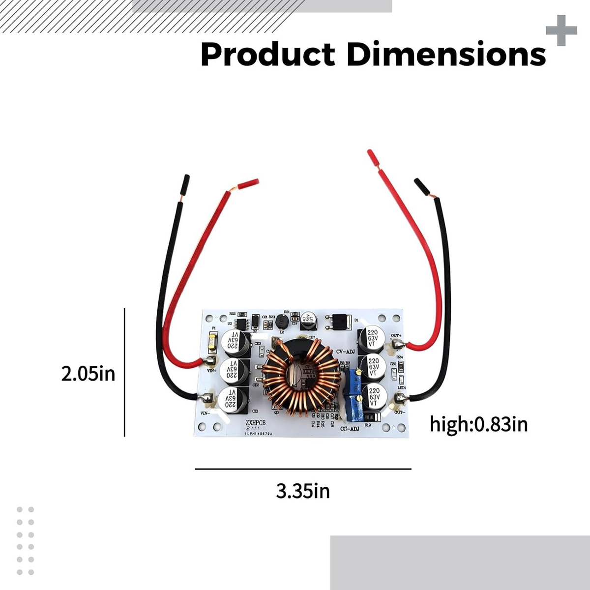 2 Pcs 600W DC Boost Converter, 10–60V Adjustable Step Up Module for LED & Charging