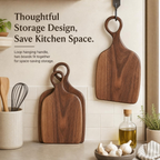 Wooden Cutting Board Set, Non-Toxic Walnut Wood Charcuterie Boards, 2 Pieces