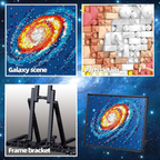 Milky Way Galaxy Micro Mini Blocks Wall Art Set for Adults
