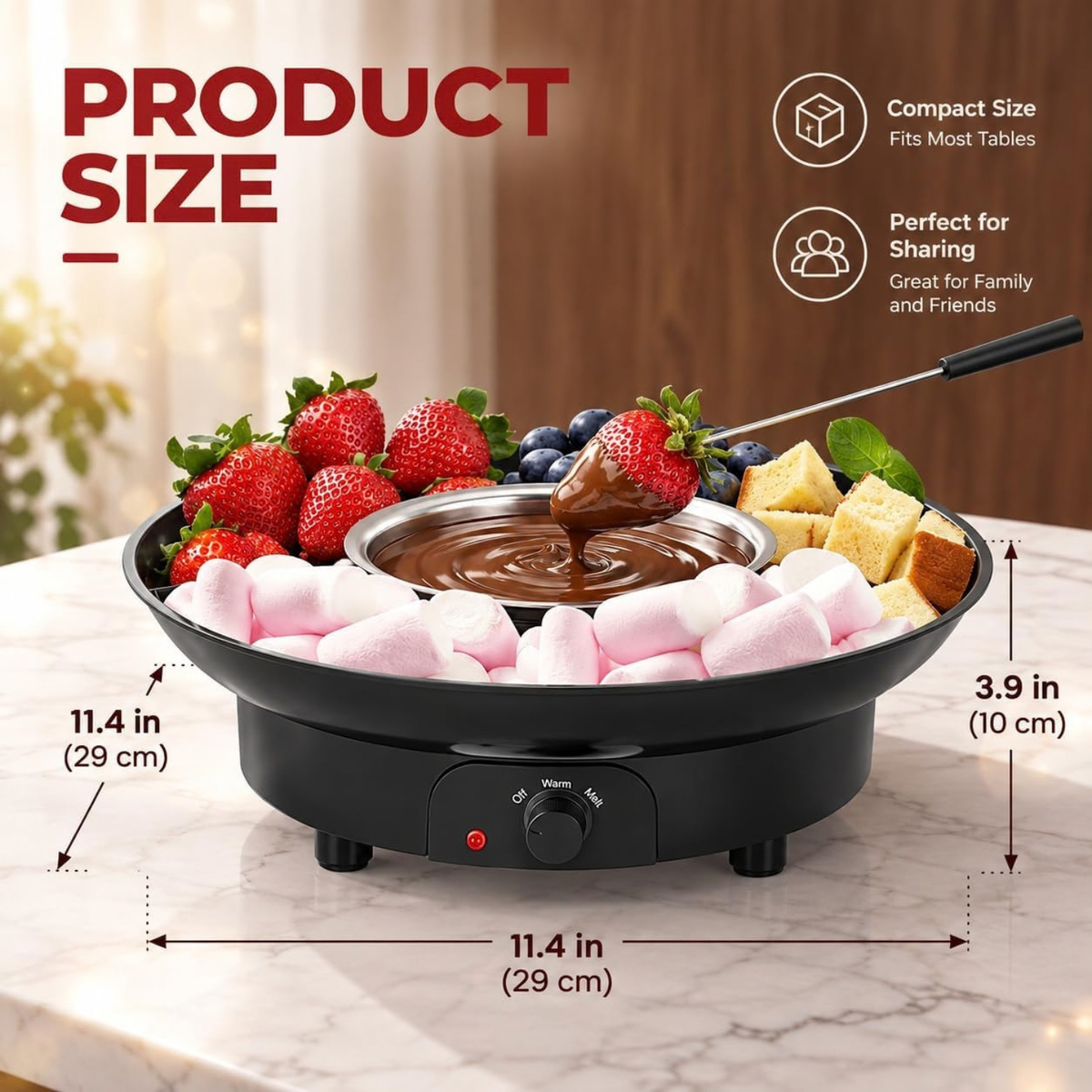 Caramel Apple Lazy Susan,Electric Chocolate Fondue Pot