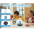 Vacuum Bell Jar, Vaccum Demonstration Kit, Vacuuming Demonstration Hood Teaching Tools, Sound Physics Demonstration, with Base, for Classroom Laboratory
