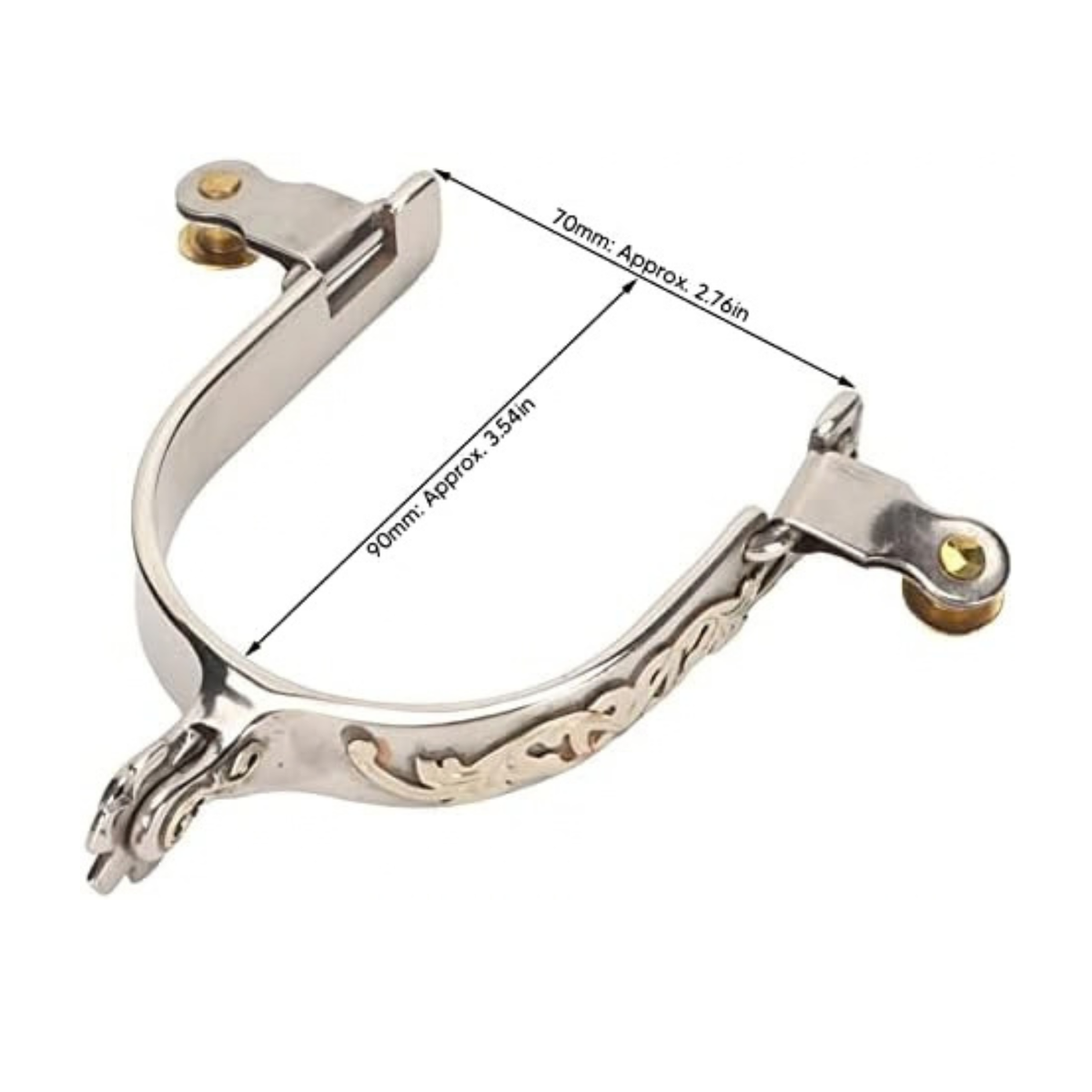 Gugxiom 2Pcs Western Cowboy Spurs, Stainless Steel Riding Western Spurs