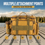 Fishing Tackle Bag, Water-Resistant Oxford Cloth Gear Storage Shoulder Bag