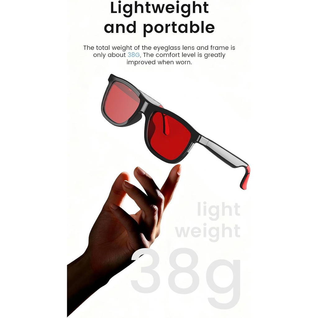 Smart Audio Bluetooth Glasses with AI Translation, Electrochromic Lens and Open-Ear Sound