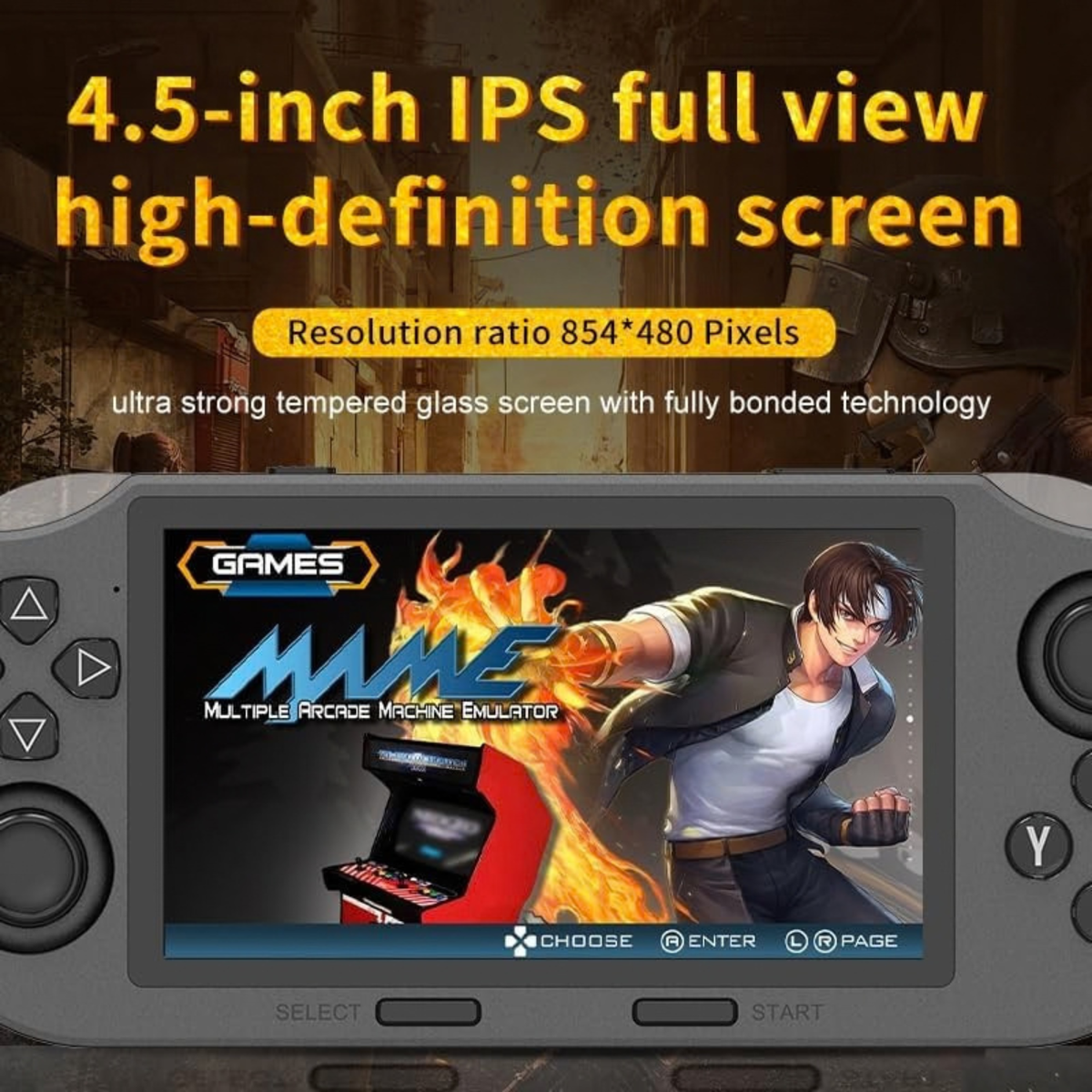 Retro Handheld Game Console 4.5-Inch IPS Screen 20000+ Games 64G