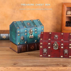 Pirate Treasure Chest, Wooden Treasure Box with Combination Lock