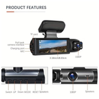1080P Dual Camera Dash Cam Front and Inside Car DVR Recorder